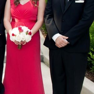 Bridesmaids Long Dress: Berry color